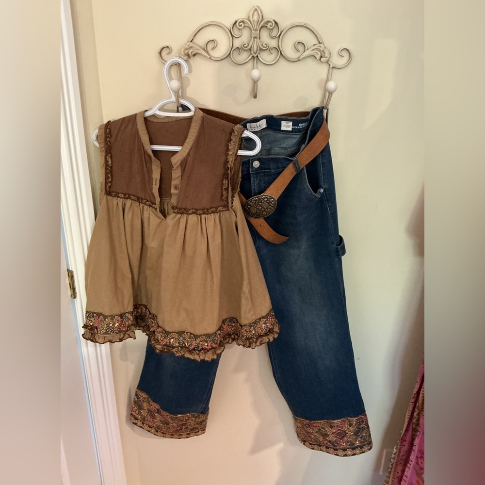 fabulous boho chic  jeans.Size 12 new with tag